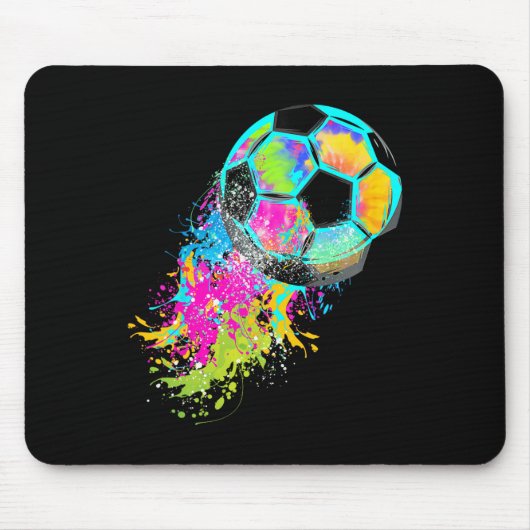 Bunte Tie Dye Fußball Ll Mousepad (Vorne)
