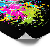 Bunte Tie Dye Fußball Ll  Poster (Ecke)