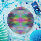 Bunte Tie-Dye-Stil-Kunst Pappteller (Party)