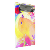 Bunte Tie-Dye Vögel Mini Klemmbrett (Schrägansicht)