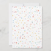 Bunte Tiere Geburtstagsparty Einladung (Rückseite)