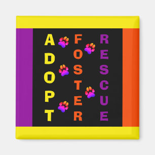 Bunte Tierrettung und Haustier-Adoptions-Magnet Magnet