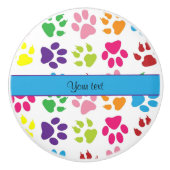 Bunte Tiertatzen-Drucke Keramikknauf (Vorderseite)