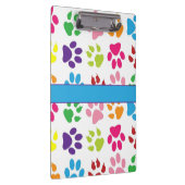 Bunte Tiertatzen-Drucke Klemmbrett (Rechts)