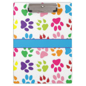 Bunte Tiertatzen-Drucke Klemmbrett (Vorderseite)