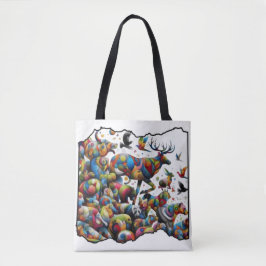 Bunte Tierwelt — wilde Ausbrüche Tasche