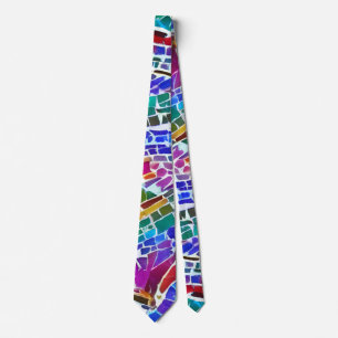 Bunte Tiles Necktie Krawatte