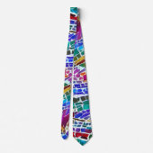 Bunte Tiles Necktie Krawatte (Rückseite)