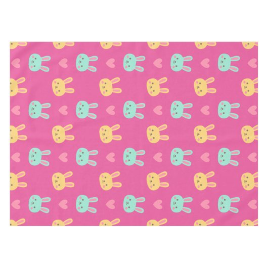 Bunte Tischdecke des Osterhasen-Muster-| (Vorderseite (Horizontal))