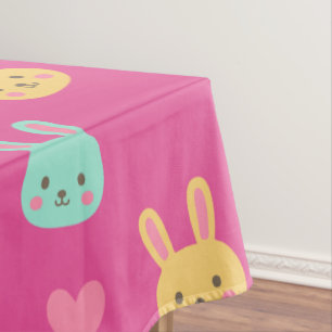 Bunte Tischdecke des Osterhasen-Muster- 