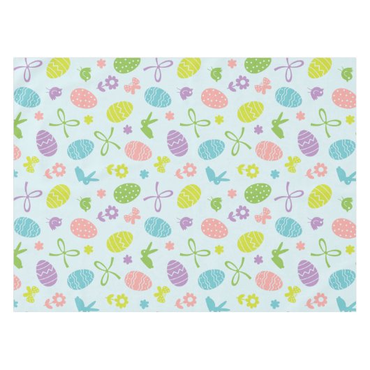 Bunte Tischdecke des Ostern-Frühlings-Muster-| (Vorderseite (Horizontal))