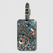 Bunte Tokyo-Karte Gepäckanhänger (Vorderseite Vertikal)