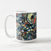 Bunte Tokyo-Karte Kaffeetasse (Links)