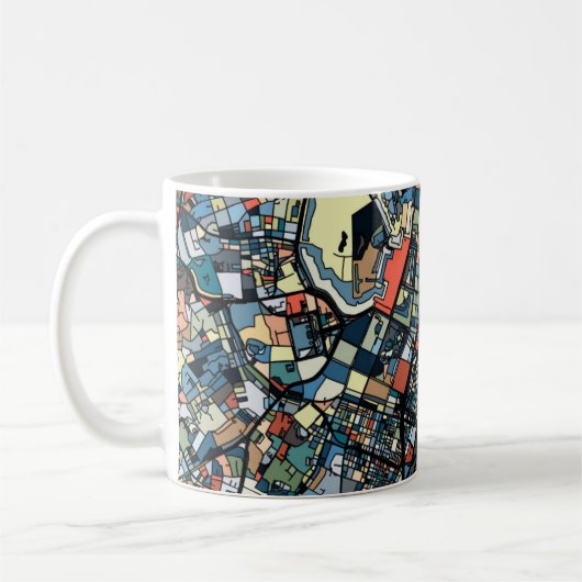 Bunte Tokyo-Karte Kaffeetasse (Links)