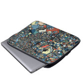 Bunte Tokyo-Karte Laptopschutzhülle (Vorne Knopf)