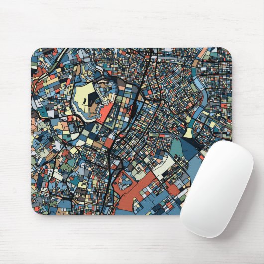 Bunte Tokyo-Karte Mousepad (Mit Mouse)