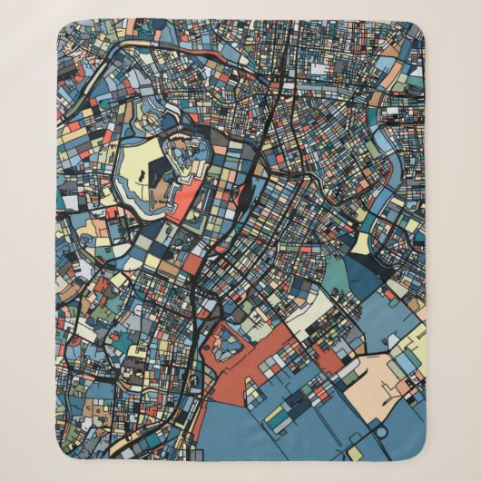 Bunte Tokyo-Karte Sherpadecke (Vorderseite)