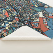 Bunte Tokyo-Karte Sherpadecke (3/4)