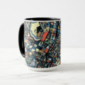 Bunte Tokyo-Karte Tasse (Vorderseite Links)