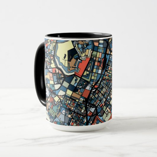 Bunte Tokyo-Karte Tasse (Vorderseite Links)