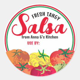 bunte Tomaten aus meinem Geschenkaufkleber Runder Aufkleber