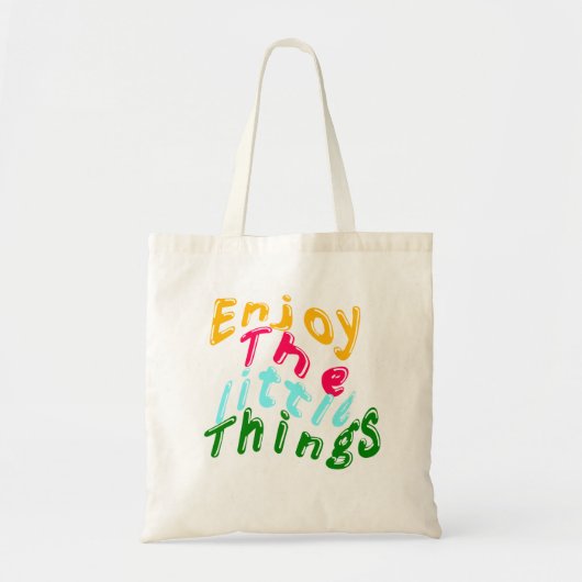 Bunte Tragetasche 'Enjoy the Little Things' (Vorne)