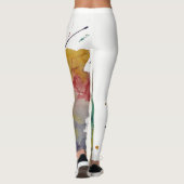 Bunte, trendige, feine Abstrakte Wasserfarbensplit Leggings (Rückseite)