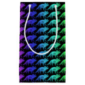 Bunte Triceratops-Dinosaurier-Geschenk-Tasche Kleine Geschenktüte (Vorderseite)