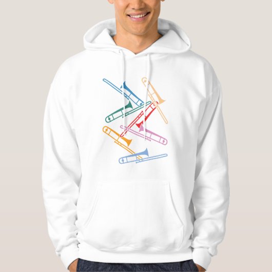 Bunte Trombones Hoodie (Vorderseite)