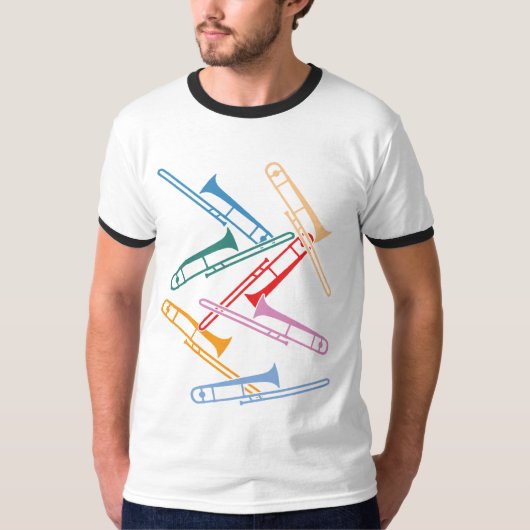 Bunte Trombones T-Shirt (Vorderseite)