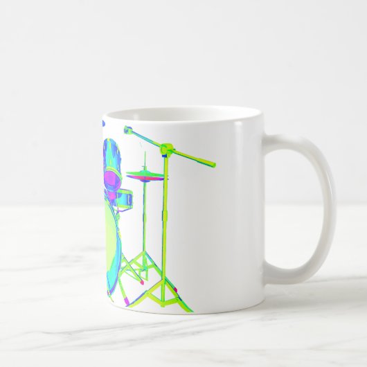 Bunte Trommel-Ausrüstung Kaffeetasse (Rechts)