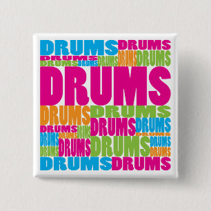Bunte Trommeln Button