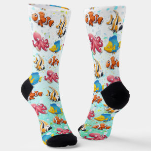 Bunte Tropenfische Socken