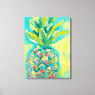 Bunte tropische Ananas Leinwanddruck