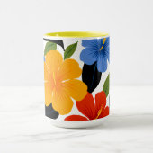 Bunte tropische Blumen-Kaffeetasse – Lebendiger Fl Tasse (Zentrum)