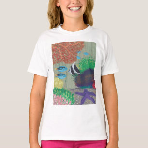 Bunte tropische Fischmalerei-Shirts T-Shirt