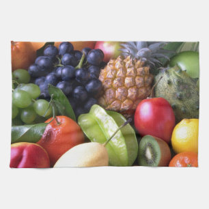 Bunte tropische Früchte Geschirrtuch