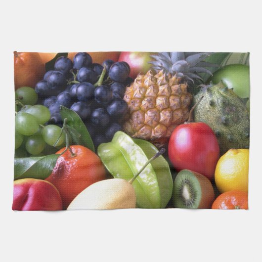 Bunte tropische Früchte Geschirrtuch (Horizontal)