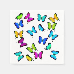 Bunte tropische Schmetterlings-Papierserviette Serviette