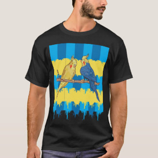 Bunte tropische Vogelillustrationskunst. T-Shirt