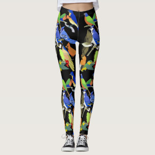 Bunte tropische wilde Vögel Leggings