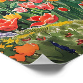 Bunte Tulpen im Park Poster (Ecke)