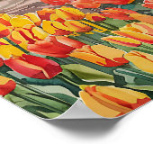 Bunte Tulpen im Park Poster (Ecke)