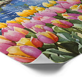 Bunte Tulpen im Park Poster (Ecke)