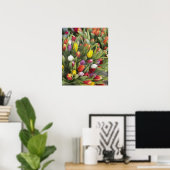 Bunte Tulpen Poster (Heimbüro)