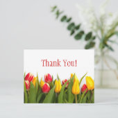 Bunte Tulpen Postkarte (Stehend Vorderseite)
