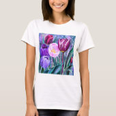 Bunte Tulpen T-Shirt (Vorderseite)