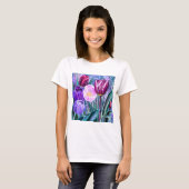 Bunte Tulpen T-Shirt (Vorne ganz)