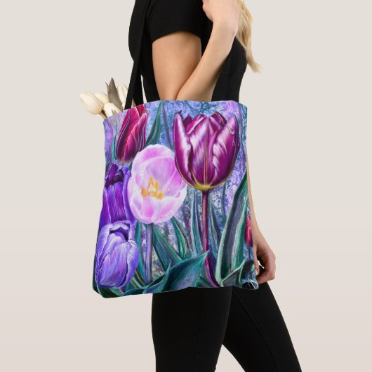 Bunte Tulpen-Tragetasche Tasche (Von Nahem)