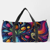 bunte Tulpen und frische Orangen Duffle Bag (Rückseite)